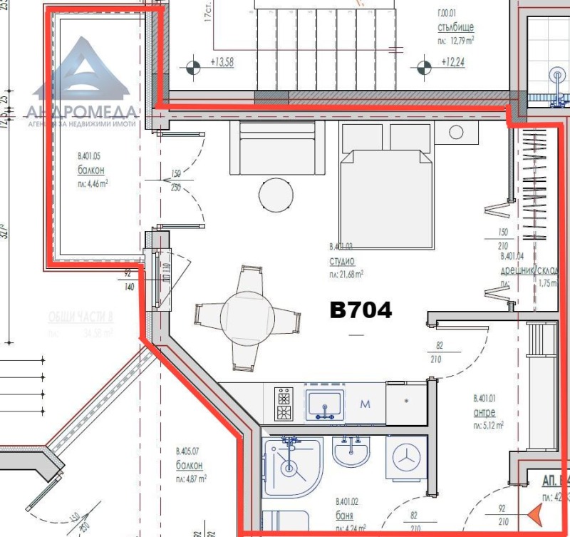 Продается  Студия Плевен , Широк център , 48 кв.м | 75218467 - изображение [3]