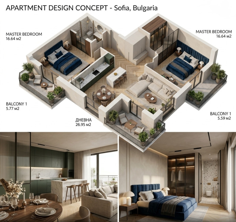 Продава 3-СТАЕН в град София, Драгалевци - 128 кв.м / 288 340 € » 563 944.02 лв., ИНВЕСТИМО