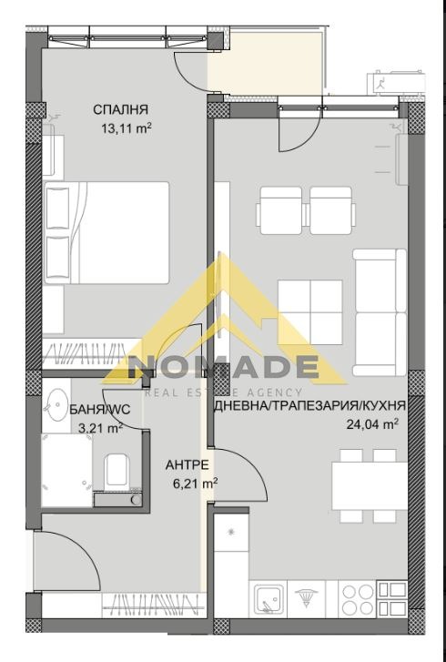 Продава  2-стаен град Пловдив , Христо Смирненски , 68 кв.м | 63462168 - изображение [6]