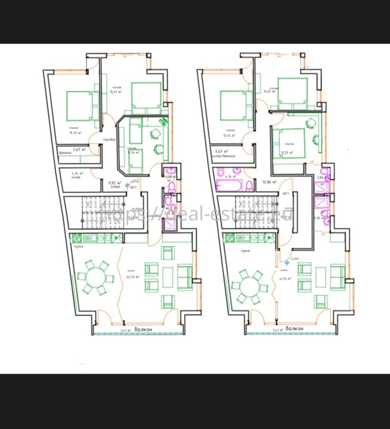 Satılık  3+ yatak odası Blagoevgrad , Balarbaşi , 139 metrekare | 28407466 - görüntü [3]