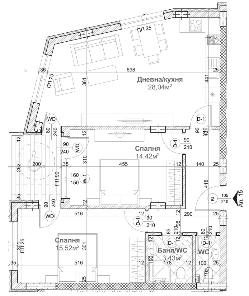 Продава 2-СТАЕН, гр. Варна, Левски 1, снимка 2 - Aпартаменти - 48979197