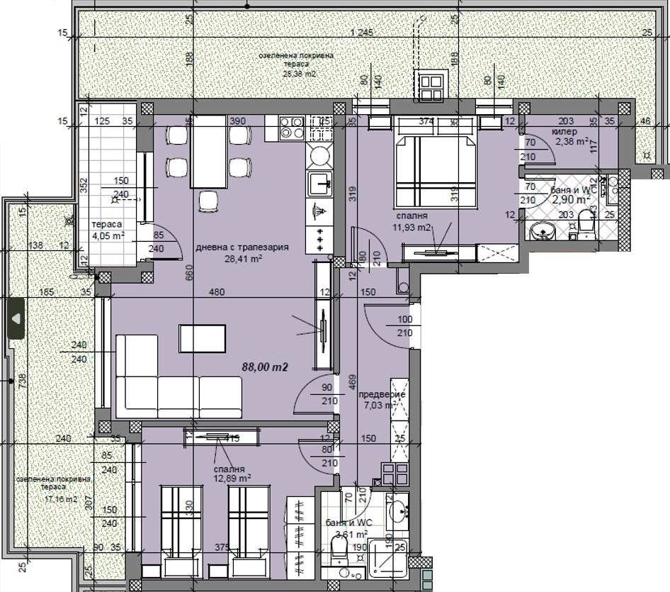 Продава 3-СТАЕН, гр. Пловдив, Младежки Хълм, снимка 2 - Апартаменти - 55302353