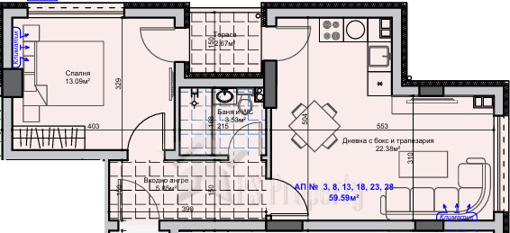 Продава 2-СТАЕН, гр. Стара Загора, Самара 1, снимка 3 - Апартаменти - 55009261