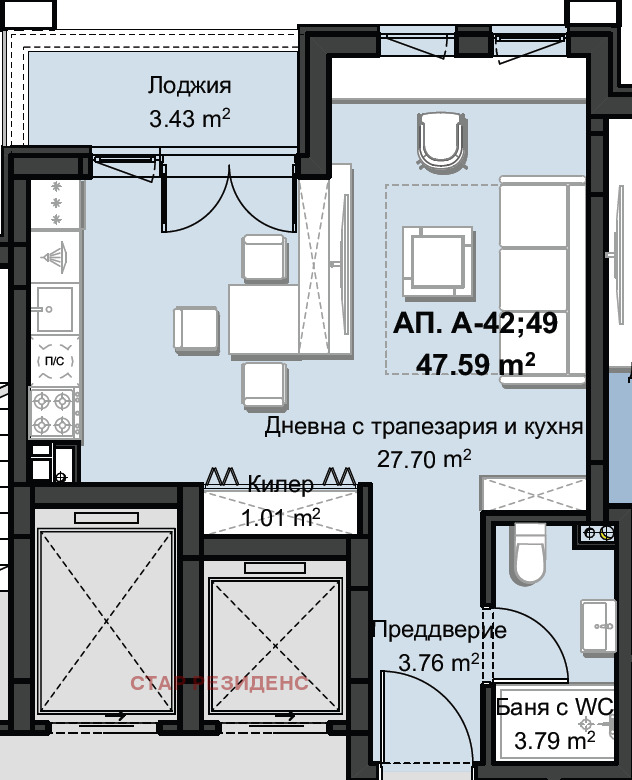 Na prodej  Studio Plovdiv , Christo Smirnenski , 61 m2 | 72393488 - obraz [17]