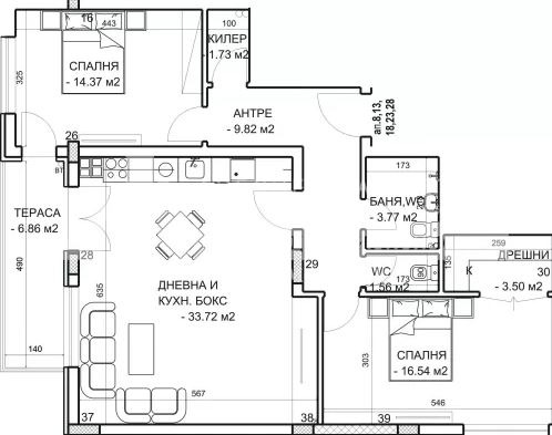 Продава  3-стаен град Пловдив , Младежки Хълм , 119 кв.м | 64564886 - изображение [2]