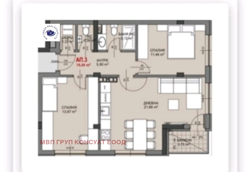 На продаж  2 спальні София , Овча купел , 94 кв.м | 86905391 - зображення [3]