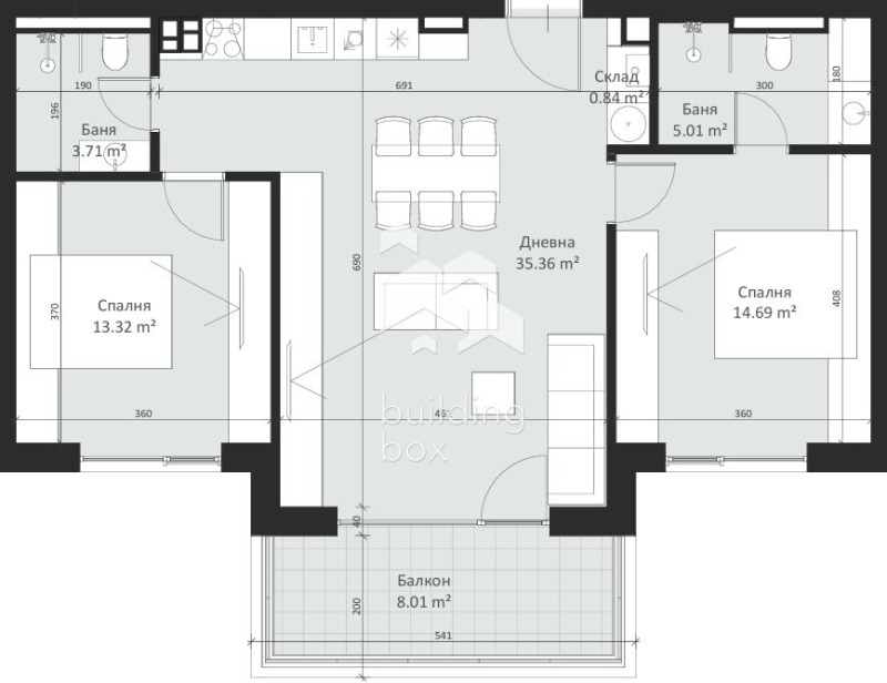 Продава  3-стаен, град София, Малинова долина •  209 178 EUR • ID 10565622 — holmes.bg - [1] 