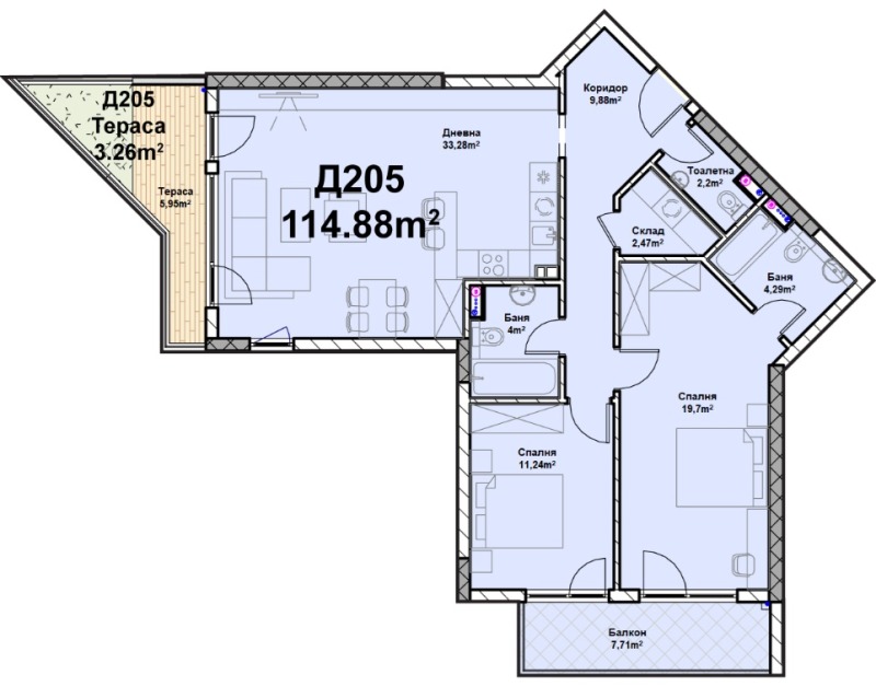 Продава  3-стаен град София , Полигона , 137 кв.м | 89924269 - изображение [2]