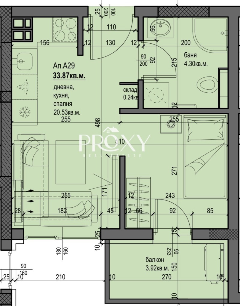 Продава  Studio Plovdiv , Christo Smirnenski , 40 кв.м | 42860172 - изображение [2]