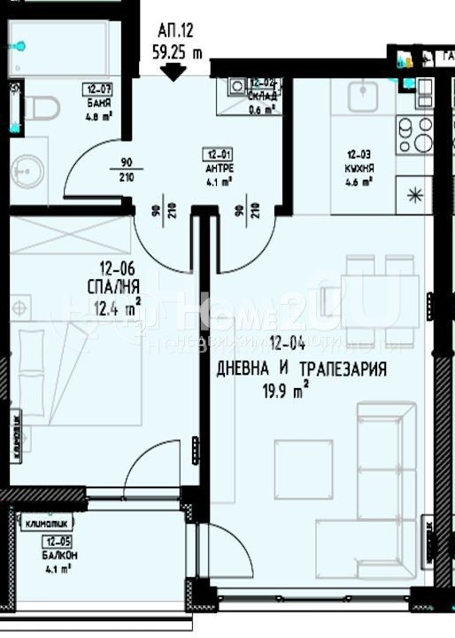 Продава 2-СТАЕН, гр. София, Малинова долина