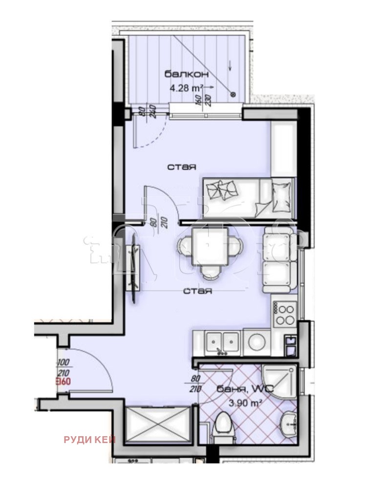 Продава 1-СТАЕН, гр. Варна, Кайсиева градина, снимка 2 - Aпартаменти - 49431897