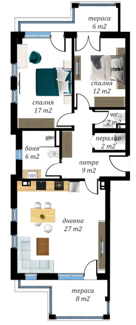 2 soveværelser Vastanicheski, Plovdiv 2