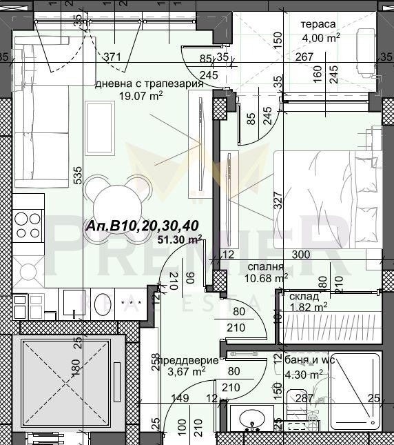 Продава 2-СТАЕН, гр. Пловдив, Тракия, снимка 8 - Апартаменти - 56081211