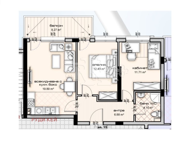 Продава 3-СТАЕН, гр. Варна, Кайсиева градина, снимка 2 - Aпартаменти - 48084957