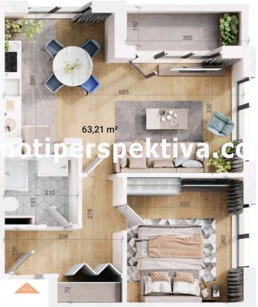 Till salu  1 sovrum Plovdiv , Trakija , 73 kvm | 79281646 - bild [4]