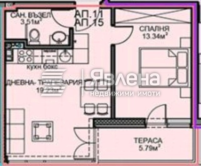 Продава 2-СТАЕН, гр. София, Обеля 2, снимка 10 - Апартаменти - 55591794