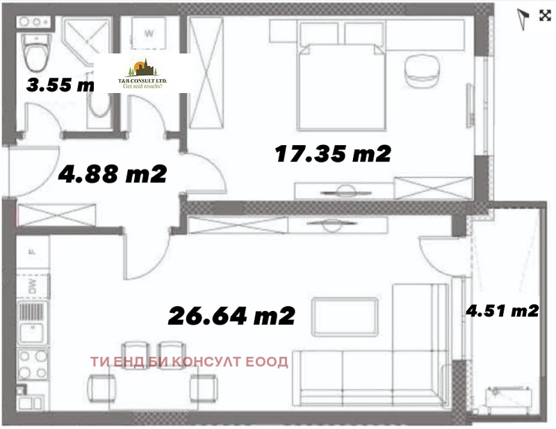 En venta  1 dormitorio Sofia , Krastova vada , 79 metros cuadrados | 65733837 - imagen [5]