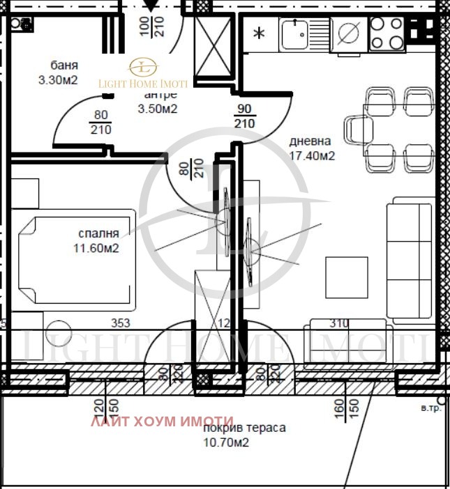 Na sprzedaż  1 sypialnia Plowdiw , Belomorski , 61 mkw | 15160695 - obraz [5]