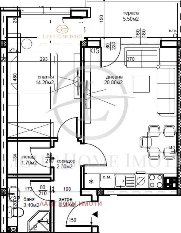 На продаж  1 спальня Пловдив , Беломорски , 67 кв.м | 22783930 - зображення [5]