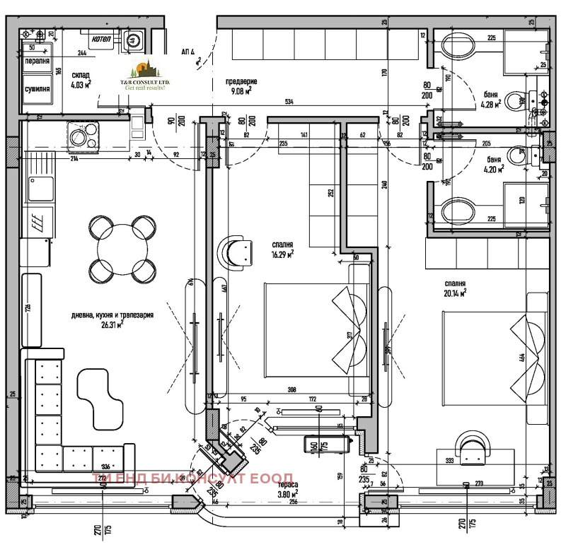 Продава 3-СТАЕН, гр. София, Малинова долина, снимка 5 - Aпартаменти - 47342524