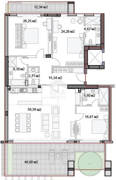 Продава  4-стаен град Варна , к.к. Слънчев ден , 292 кв.м | 29103394 - изображение [9]