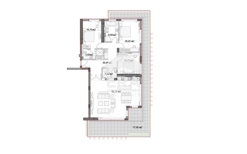 На продаж  3 кімнатна Варна , к.к. Слънчев ден , 297 кв.м | 29103394 - зображення [9]