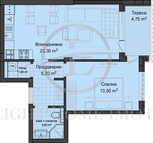 Продава  2-стаен град Пловдив , Гагарин , 72 кв.м | 10966392 - изображение [3]