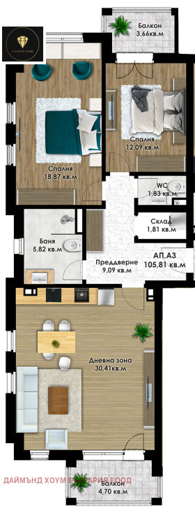 2 chambres Komatevsko chose, Plovdiv 2