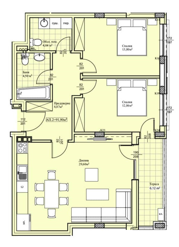 Zu verkaufen  2 Schlafzimmer Plowdiw , Proslaw , 102 qm | 68040353 - Bild [10]