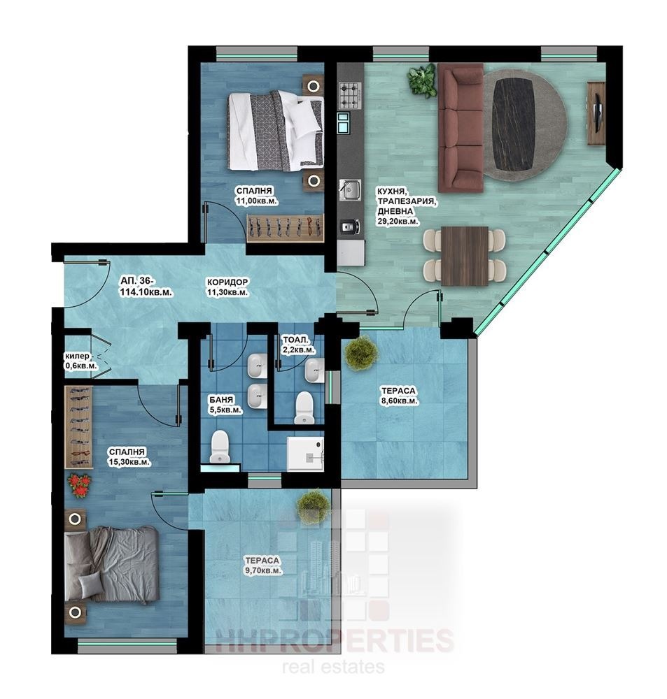 Продава 3-СТАЕН, гр. Пловдив, Пещерско шосе, снимка 5 - Апартаменти - 56718781