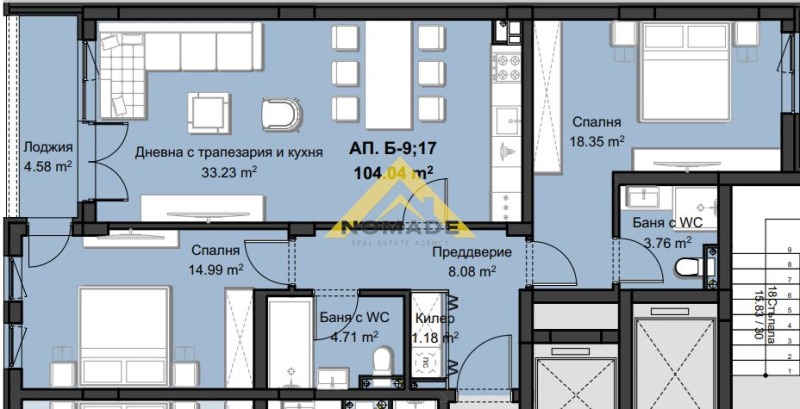 Продава 3-СТАЕН, гр. Пловдив, Христо Смирненски, снимка 6 - Aпартаменти - 48904754