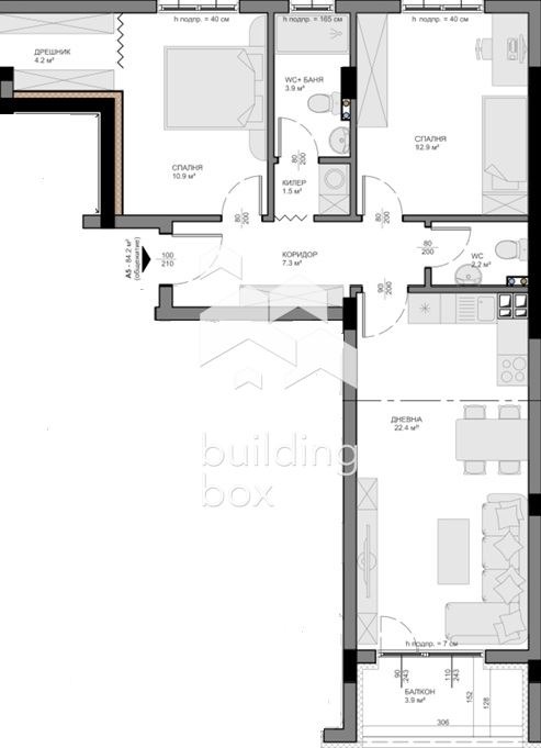 Продава 3-СТАЕН, гр. Варна, Владислав Варненчик 1, снимка 3 - Апартаменти - 56067231