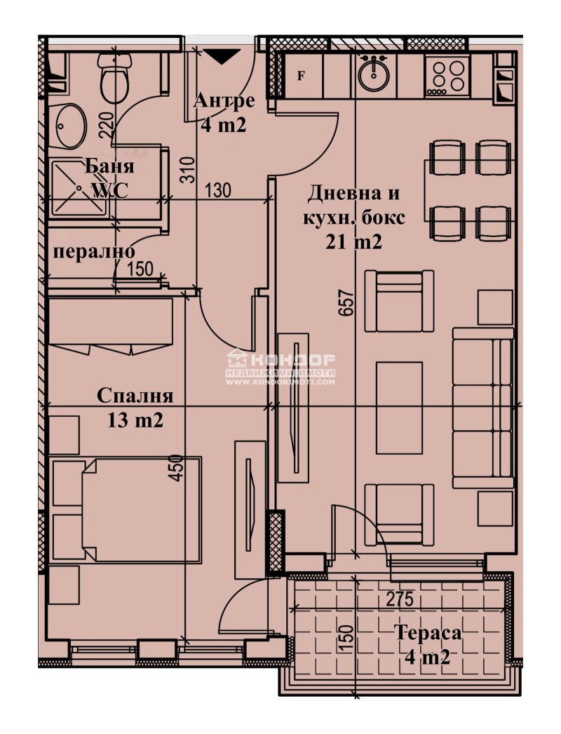 En venta  1 dormitorio Plovdiv , Karshiyaka , 64 metros cuadrados | 78908078 - imagen [2]