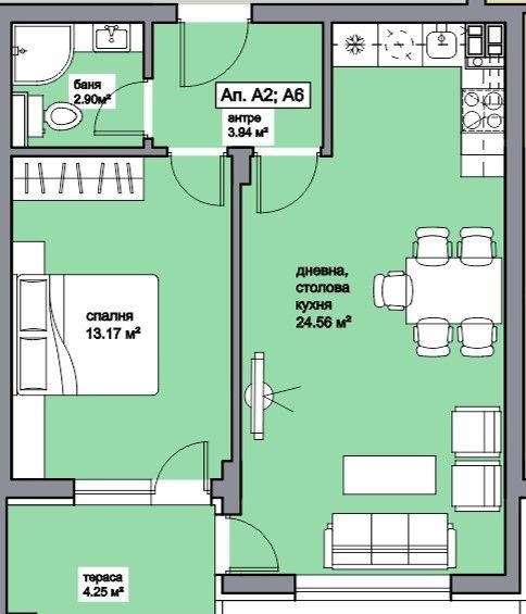 Продава 2-СТАЕН, гр. Пловдив, Прослав, снимка 2 - Апартаменти - 52814609