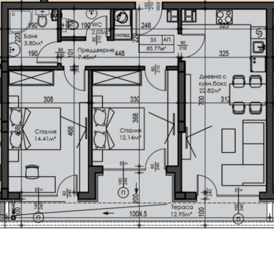 Продава 3-СТАЕН, гр. София, Малинова долина