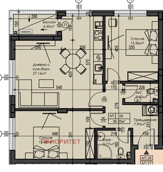Продава 3-СТАЕН, гр. София, Малинова долина, снимка 5 - Апартаменти - 54293028