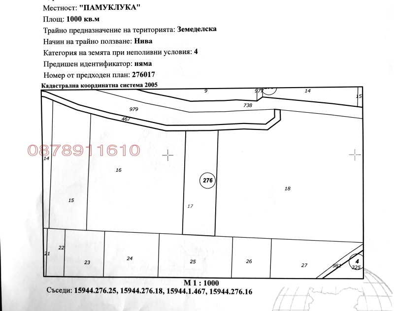 Продава ЗЕМЕДЕЛСКА ЗЕМЯ, гр. Шивачево, област Сливен