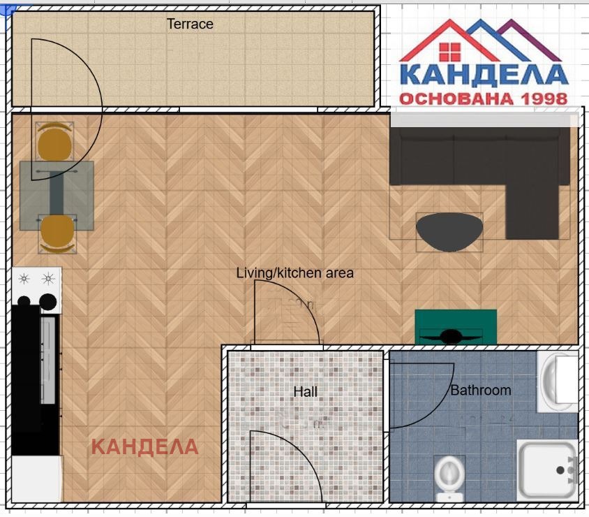Продава 1-СТАЕН, гр. Пловдив, Въстанически