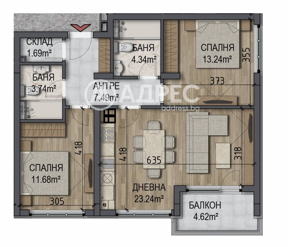 Продава 3-СТАЕН, гр. София, Овча купел, снимка 4 - Апартаменти - 55324545