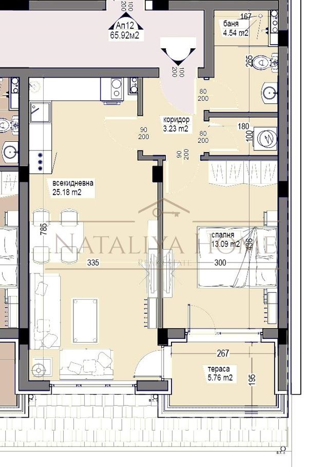 Myytävänä  1 makuuhuone Burgas , Sarafovo , 69 neliömetriä | 96190252 - kuva [2]