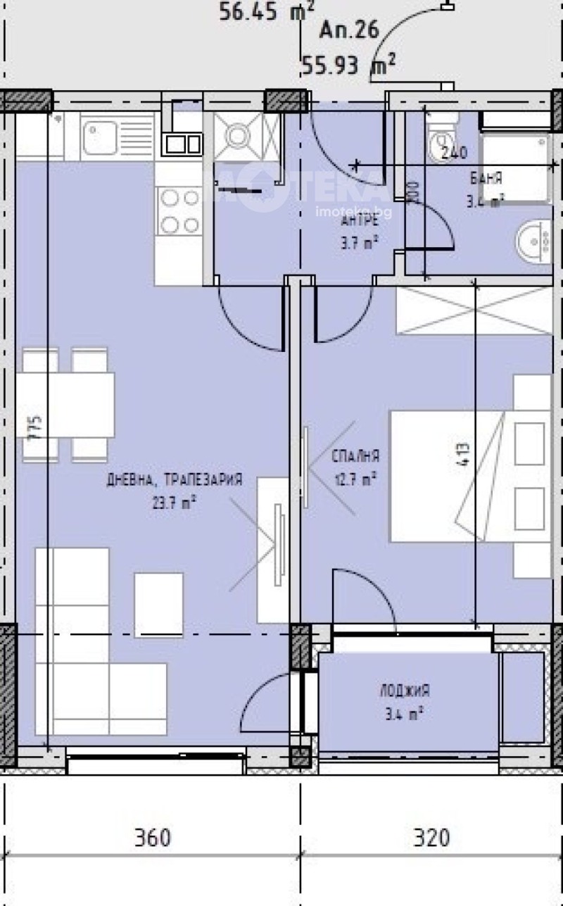 Till salu  1 sovrum Sofia , Malinova dolina , 73 kvm | 11399363 - bild [5]