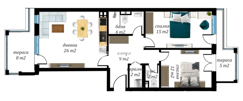 Продава  3-стаен град Пловдив , Въстанически , 115 кв.м | 63252936 - изображение [2]