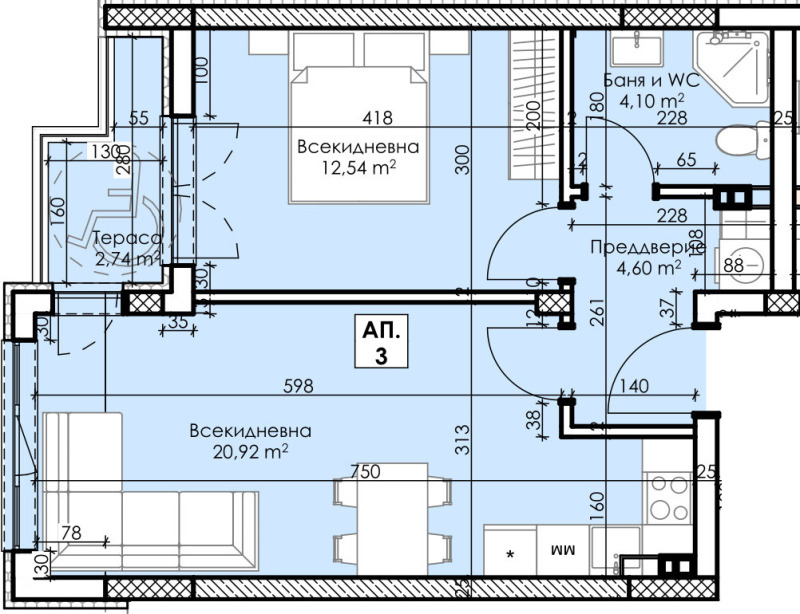 For Sale  2 bedroom region Plovdiv , Asenovgrad , 68 sq.m | 79631745 - image [2]