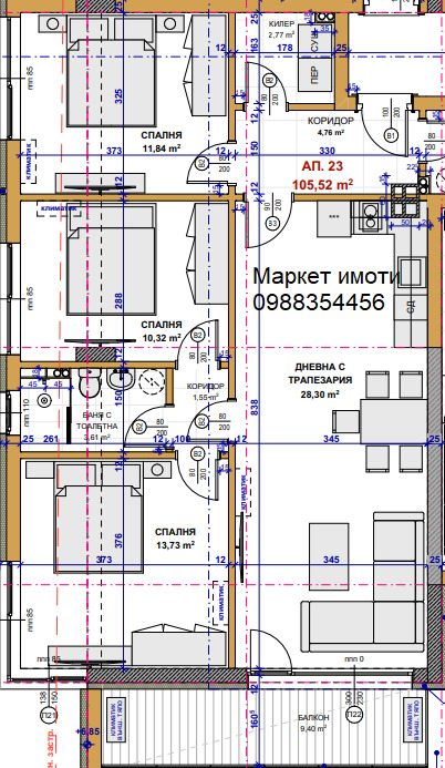 En venta  3 dormitorios Stara Zagora , Samara 3 , 134 metros cuadrados | 86061631 - imagen [7]