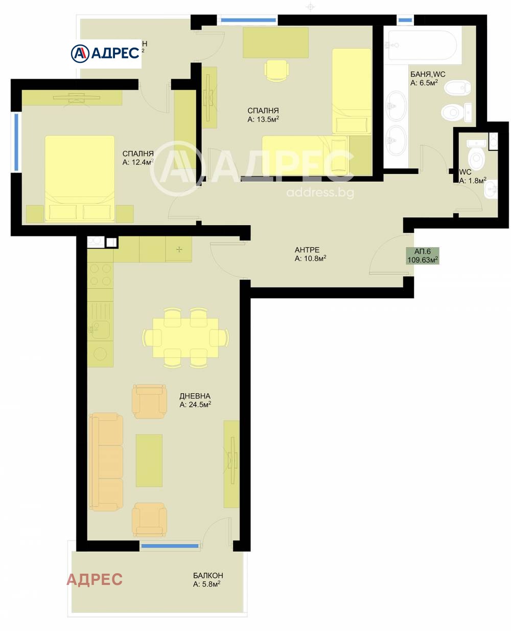 Продава 3-СТАЕН, гр. Варна, Гранд Мол, снимка 4 - Апартаменти - 53898393