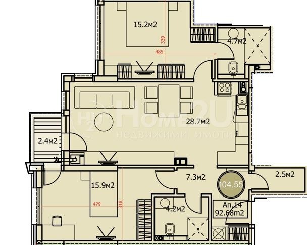 À vendre  2 chambres Sofia , Dragalevtsi , 99 m² | 53521387 - image [9]