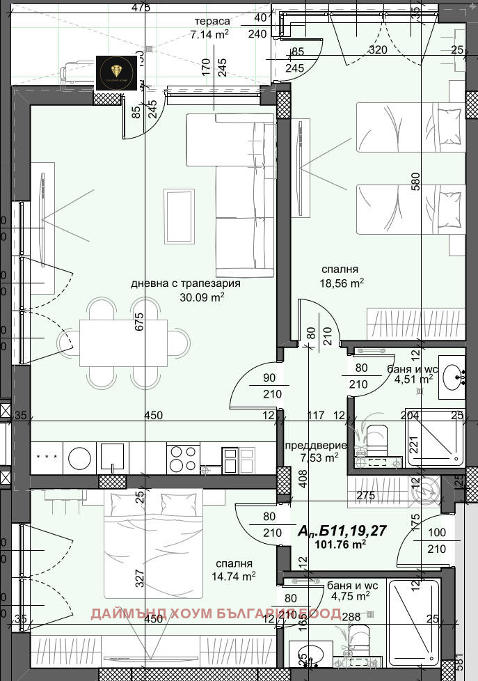 Продава  3-стаен град Пловдив , Тракия , 125 кв.м | 34606293 - изображение [2]