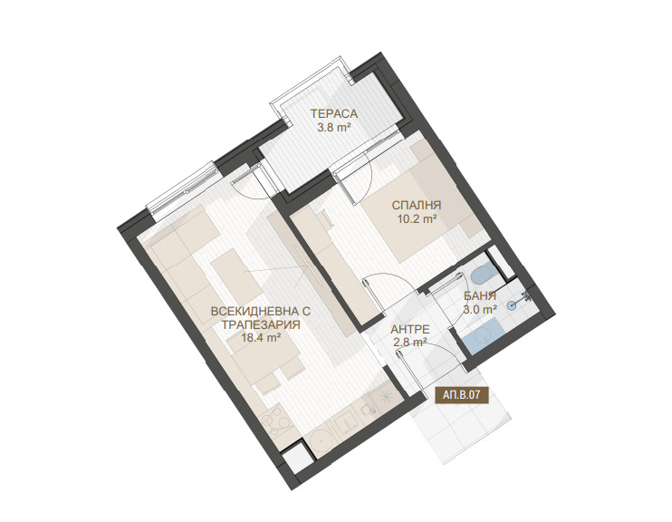 Продава  2-стаен град Пловдив , Център , 56 кв.м | 66390962 - изображение [2]