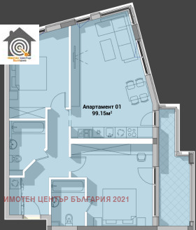 2 bedroom Poligona, Sofia 2