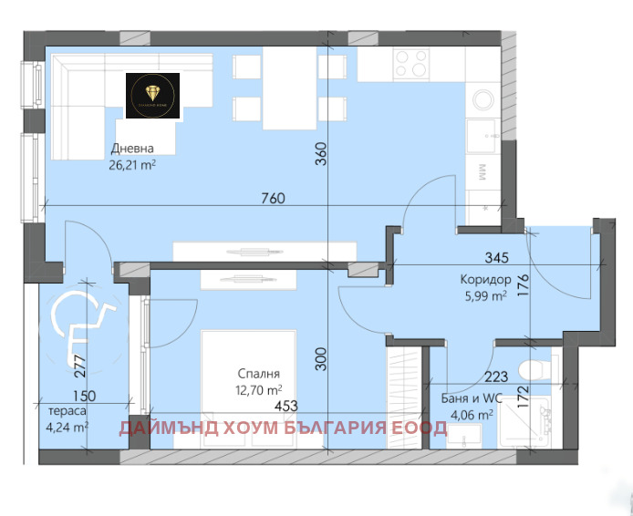 Продается  1 спальня Пловдив , Кършияка , 76 кв.м | 41984530 - изображение [2]